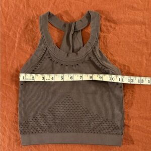 FP Movement by Free People Serendipity Crochet Crop Ribbed (XS/S) ARMY GREEN